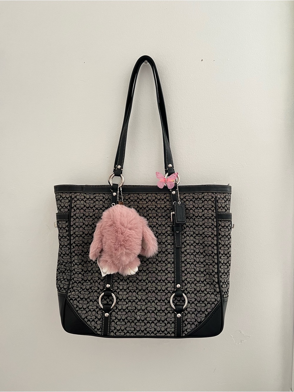 Coach Black Signature Tote